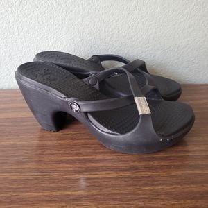 Crocs Cyrus Sandles Black Size 8 Womens